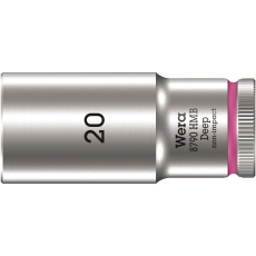 【004542】WERA ヴェラ 差込角3/8DR 六角ねじ ボルト用 ディープソケット 六角サイズ20mm 全長64mm