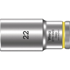 【004544】WERA ヴェラ 差込角3/8DR 六角ねじ ボルト用 ディープソケット 六角サイズ22mm 全長64mm