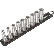 【004545】WERA ヴェラ 差込角3/8DR 9点組 六角ねじ ボルト用ディープソケットセット