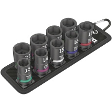 【004580】WERA ヴェラ 差込角1/2SQ 9個組 HEXインパクトソケットセット ホルダー付き