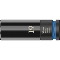【004591】WERA ヴェラ 差込角1/2SQ HEXホイールナットインパクトソケット 六角差込サイズ19mm 全長85mm