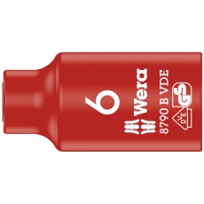 【004950】WERA ヴェラ 差込角3/8DR 絶縁ソケット 六角サイズ6mm 全長46mm