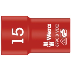 【004959】WERA ヴェラ 差込角3/8DR 絶縁ソケット 六角サイズ15mm 全長46mm