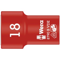 【004962】WERA ヴェラ 差込角3/8DR 絶縁ソケット 六角サイズ18mm 全長46mm