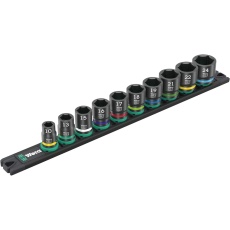 【005451】WERA ヴェラ 差込角3/8SQ マグネットレール付き 10点組インパクトソケットセット