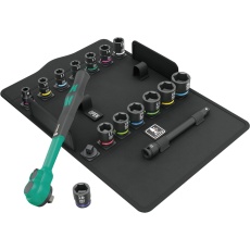 【005530】WERA ヴェラ 差込角3/8DR 16点組 コンフォートラチェットセット スタイルボックス入り