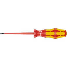【006441】絶縁マイナスドライバー 先細型 IEC60900適合 先端サイズ0.8x4.0mm 軸長100mm