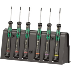 【030181】WERA ヴェラ ESD静電気放電対策 6本組精密ドライバーセット プラス マイナス トルクス マイクロセット