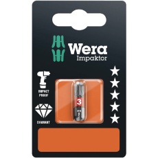 【073917】ダイヤモンドコーティング プラスネジ用 インパクトドライバービット 差込6.35mm 刃先サイズPH3 全長25mm