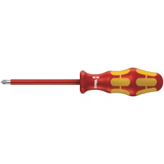 【100021】WERA ヴェラ Kraftform Plusハンドル 絶縁マイナスポジドライブドライバー 先端サイズ#1 軸長80mm
