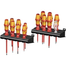 【105631】WERA ヴェラ 14本組 Kraftform Plusハンドル 絶縁ドライバーセット ラック付
