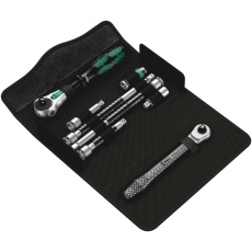 【135949】WERA ヴェラ 8点組 クラフトフォームコンパクト 差込6.35mm Zyklopラチェットハンドル/アダプターセット 収納ケース付