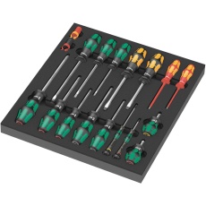 【150101】WERA ヴェラ 18点組 Kraftformハンドル ドライバー/ホルダーセット フォームインサート付