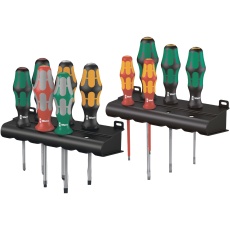 【347106】WERA ヴェラ 11本組  Kraftform Plus ハンドル ドライバーセット ラック付