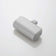 【DE-C59L-5000DGY】直挿しモバイルバッテリー(Lightning/5000mAh)