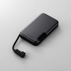 【ESD-EPB0500GBK】iPhone向けケーブル一体型/収納式 外付けSSD 500GB/マグネット付