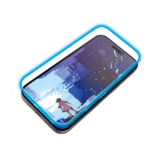 【PM-A24AFLGARBL】iPhone 16 ガラスフィルム 動画映え 高透明 ブルーライトカット