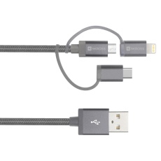 【2.700271】USB CABLE A PLUG-L CONN+MICRO+C PLUG/1M