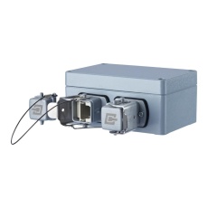 【1401060320ME】WALL OUTLET 2 PORT IP67 GREY
