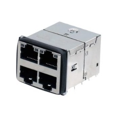 【2250539-1】MAGJACK CONN 8P8C RJ45 JACK 2X2 PORT