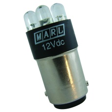 【225-501-21】LED RPL BULB RED 16.5MM BA15D