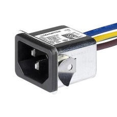 【3-132-197】CONN IEC C14 INLET 10A/250VAC SNAP-IN