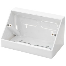 【3LAG2】ANGLED BACK BOX DOUBLE GANG WHITE