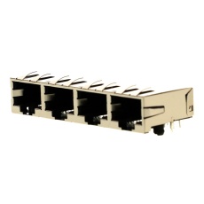 【44560-0014】RJ45 CONN R/A JACK 8P8C 4GANG TH