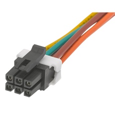 【45132-0601 ..】CABLE ASSY 6P RCPT-RCPT 150MM BLK