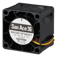 【9HV3612P3K001】AXIAL FAN 36MM 12VDC 25.4CFM 67DBA