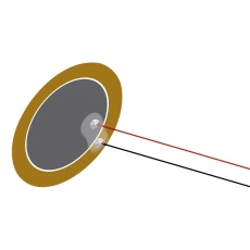 【AB2025B-LW100-R】PIEZO BENDER 2.5KHZ 0.08UF 500 OHM