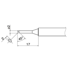 【T34-C2】こて先 2C型 DASH FX650用