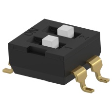 【ADEN02STR04】DIP SW 2CKT SPST 0.025A 24VDC SMD
