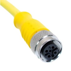 【C5C03M005】M12 CORDSET 5-POSITION FEMALE STRAIGHT-OPEN END 18 AWG 5M 68AK2118