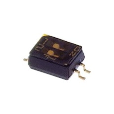 【CHS-02TB1】DIP SW 2CKT SPST 0.1A 6VDC SMD