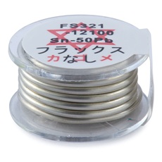 【FS321-12100】ヘクスゾール鉛入りはんだ(Sn50%/Pb50%、φ1.2mm、1m)