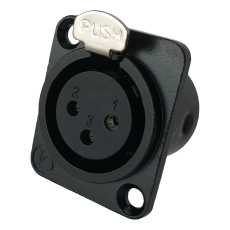 【IO-XLR3-F-BK-JL】XLR CONNECTOR JACK 3POS PANEL
