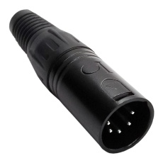 【IO-XLR5-M-BK】XLR CONNECTOR PLUG 5POS CABLE
