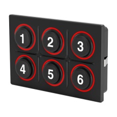 【K09-00.000007】RUGGED KEYPAD 6 KEY 12V 107 X 69 MM