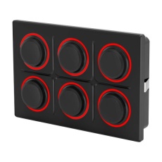 【K09-00.000008】RUGGED KEYPAD 6 KEY 12V 107 X 69 MM