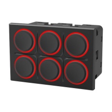 【K09-01.000002】IN-CABIN KEYPAD 6 KEY 12V 80 X 53 MM