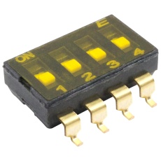 【KAG04TGGR】DIP SW 4CKT SPDT 0.025A 24VDC SMD