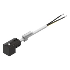【KMEB-1-24-5-LED】PLUG SOCKET W/CABLE CYLINDER 24V 5M