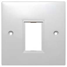 【KP1-6JEWH】FACEPLATE 1 MODULE ABS WHT