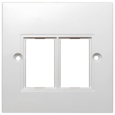 【KP2-6JEWH】FACEPLATE 2 MODULE ABS WHT