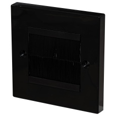 【KP2BRBKBK】BRUSH FACEPLATE 1MOD ABS BLK