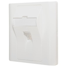 【KP45K1】ANGLED KEYSTONE FACEPLATE 1P ABS WHT