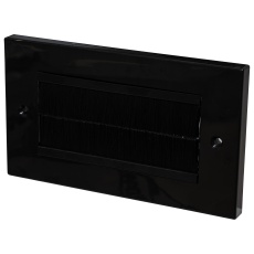 【KP4BRBKBK】BRUSH FACEPLATE 2MOD ABS BLK