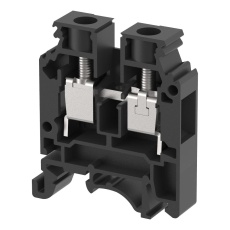 【KUT10N / BLACK】TERMINAL BLOCK DIN RAIL 2POS 6AWG