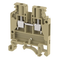【KUT2.5N / BEIGE】TERMINAL BLOCK DIN RAIL 2POS 12AWG